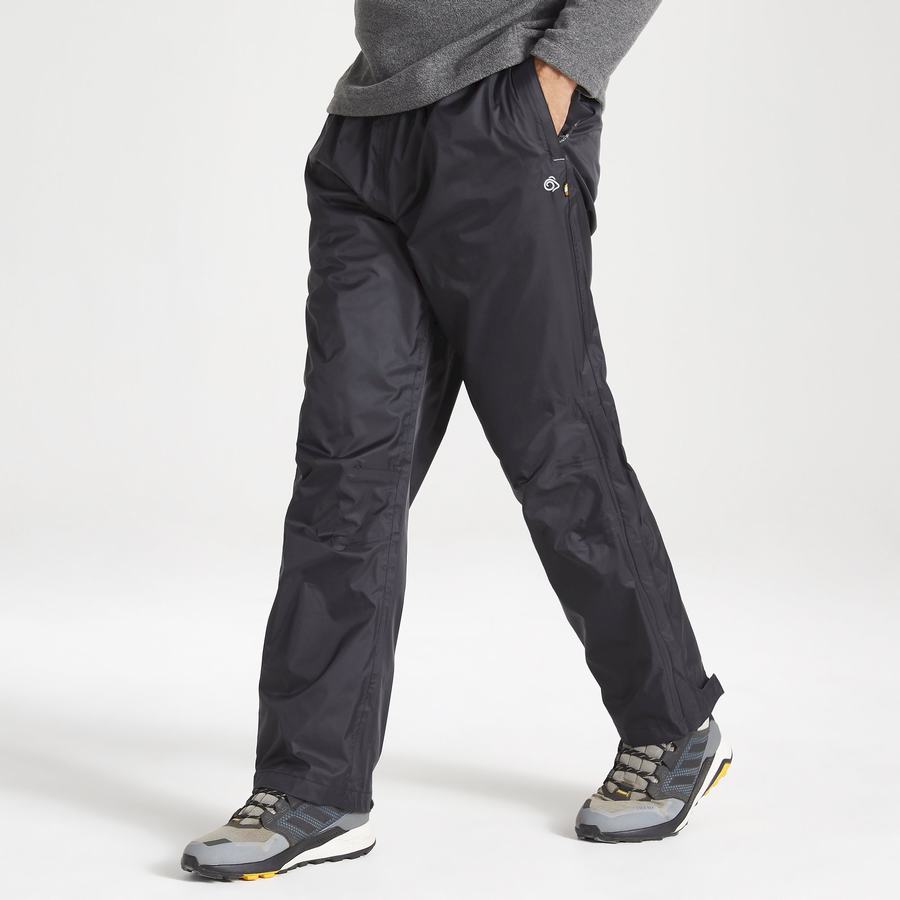 Men's Craghoppers Ascent Over Trousers Black | LYN2054CV