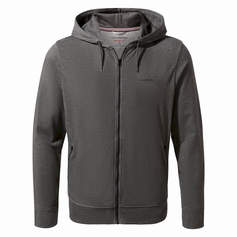 Men's Craghoppers NosiLife Tilpa Hooded T-Shirts Black | TOH3149VK