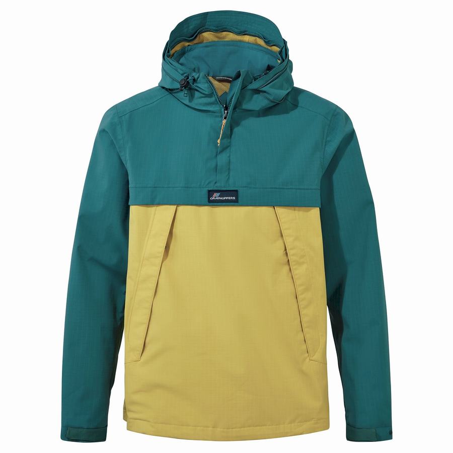 Men's Craghoppers Waterproof Anderson Cagoule Jackets Green Yellow | TIS7120WG