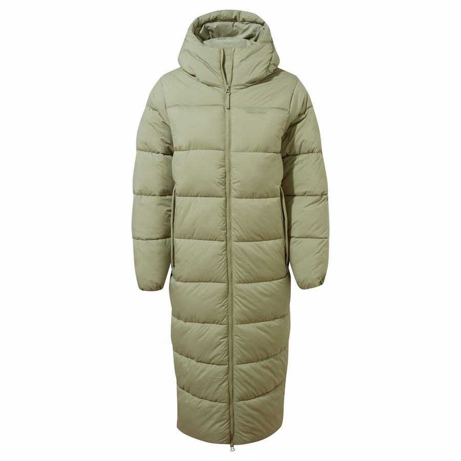 Women's Craghoppers Narlia Insulated Hooded Jackets Green | OXF940AA
