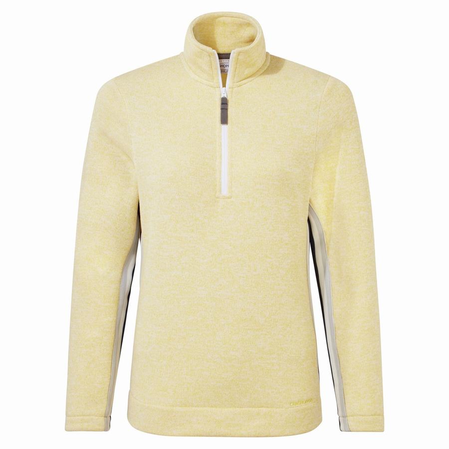 Women's Craghoppers Pinalla Half Zip Sweaters Yellow | KGB441HO