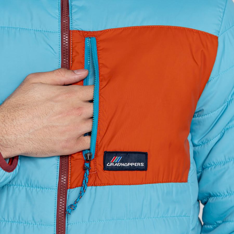 Men's Craghoppers Cameo CompressLite Hooded Jackets Blue | JBJ5022MH