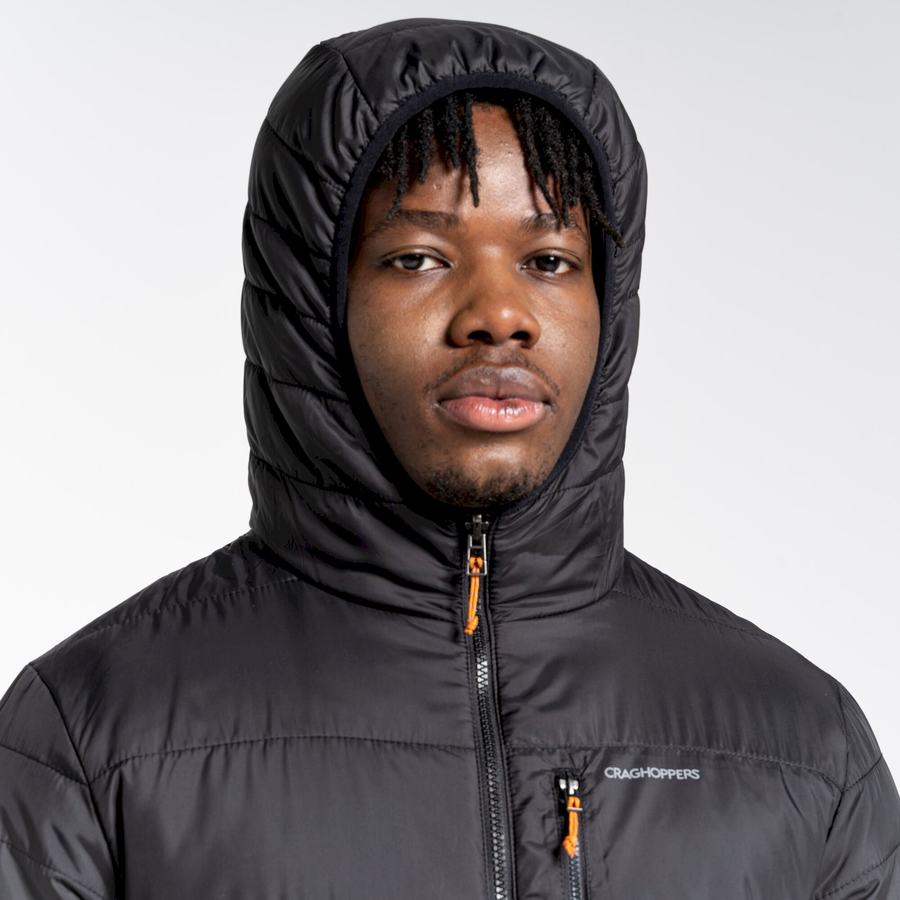 Men's Craghoppers Compresslite VI Hooded Jackets Black | HGH4812QO