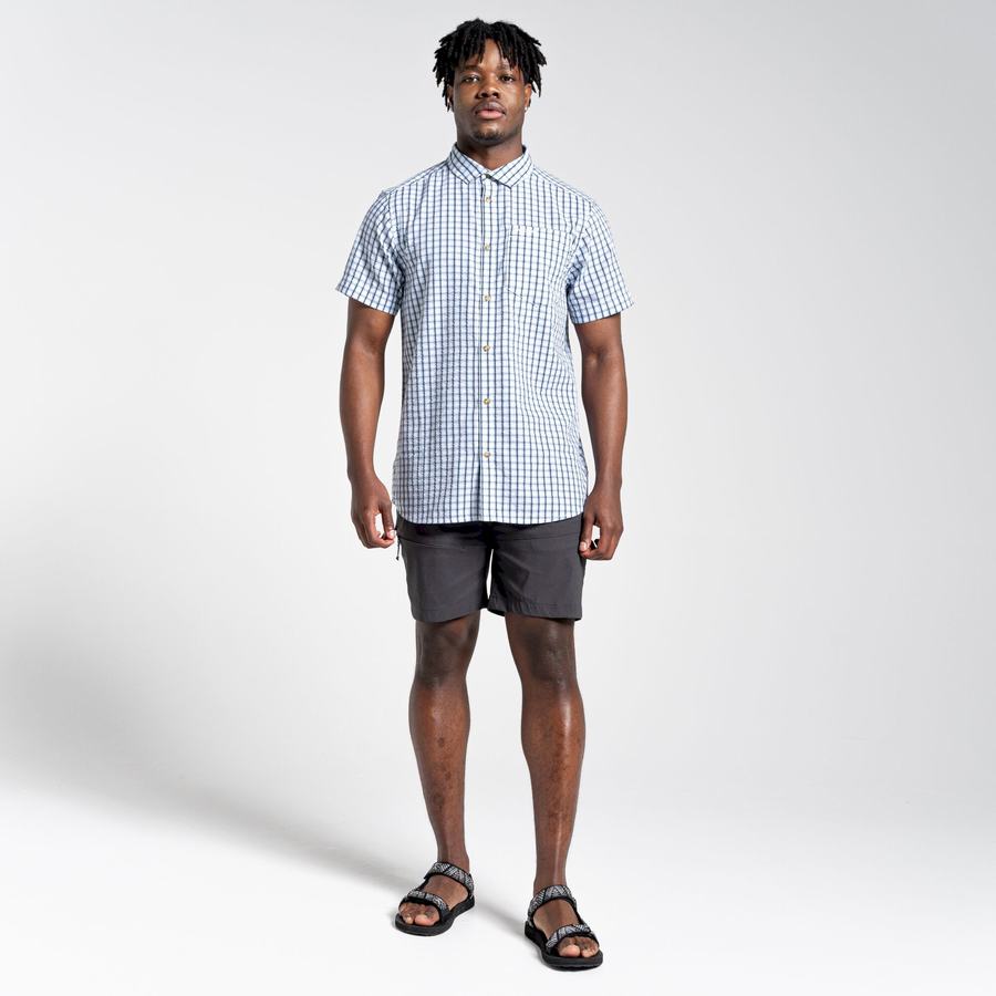Men's Craghoppers Dawson Short Sleeved Shirts Green | QMA530MD