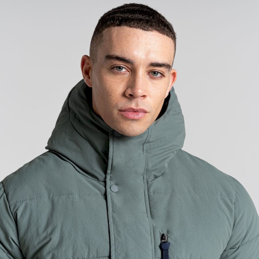 Men's Craghoppers Dunbeath Insulated Hooded Jackets Green | GDJ4732NO