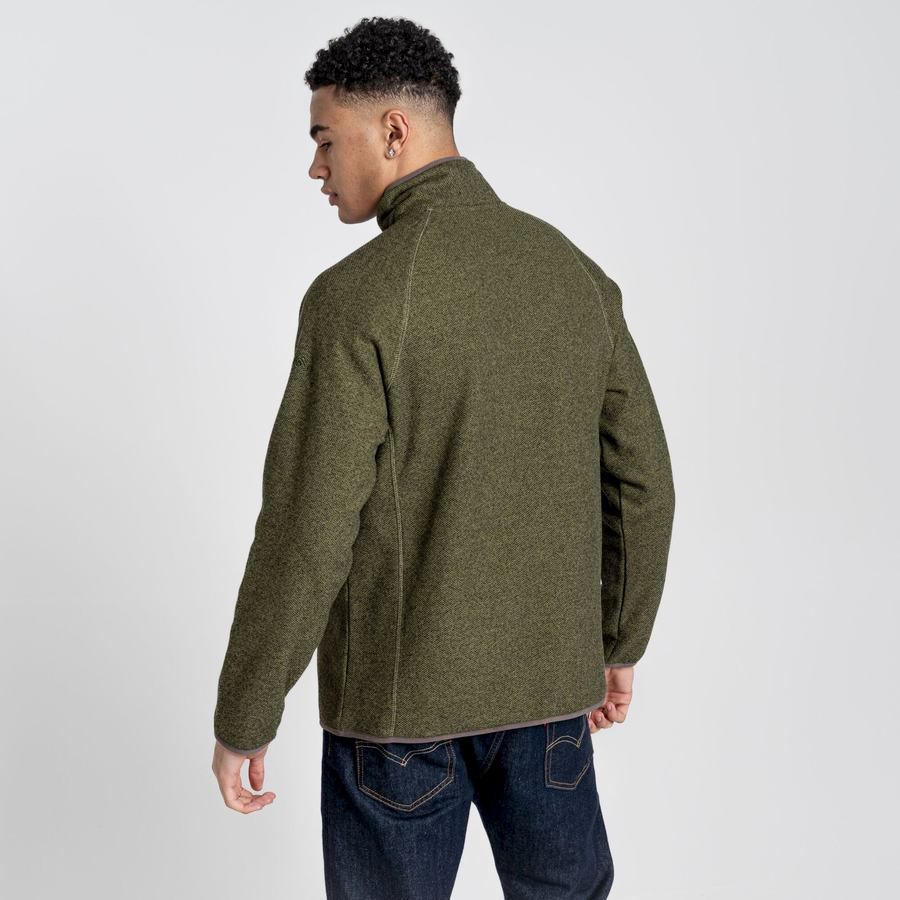 Men's Craghoppers Durrus Half Zip Sweaters Olive Green | TLE5621SR