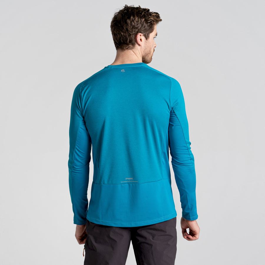 Men's Craghoppers Dynamic Pro Long Sleeved T-Shirts Blue | NZQ962WS