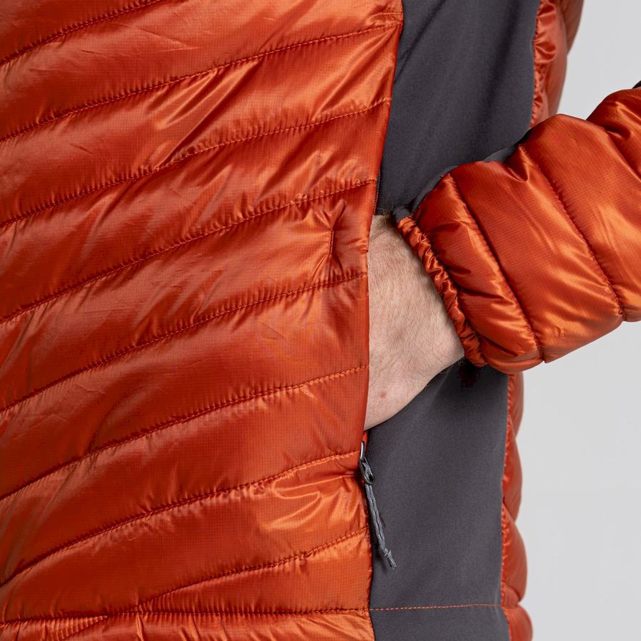 Men's Craghoppers ExpoLite Insulated Hooded Jackets Orange | VVG8692NT