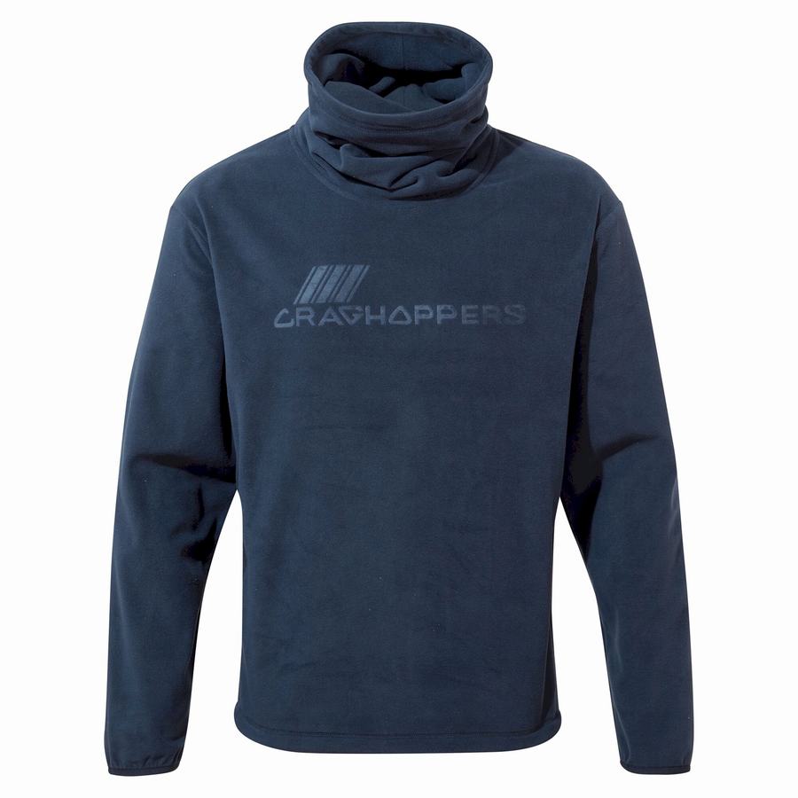 Men\'s Craghoppers Frey Overhead Sweatshirts Blue Navy | NZI8821FE