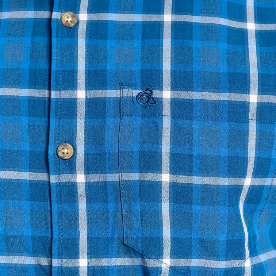 Men's Craghoppers Menlo Short Sleeved Shirts Green | PQW233WA