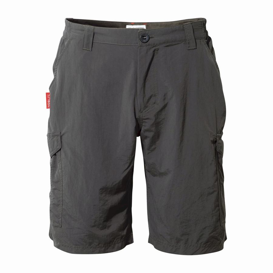 Men's Craghoppers NosiLife Cargo II Shorts Black | MQI8051HC
