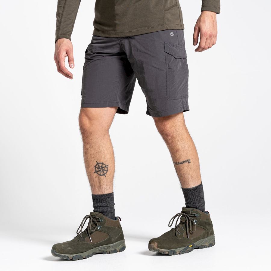 Men\'s Craghoppers NosiLife Cargo II Shorts Black | MQI8051HC