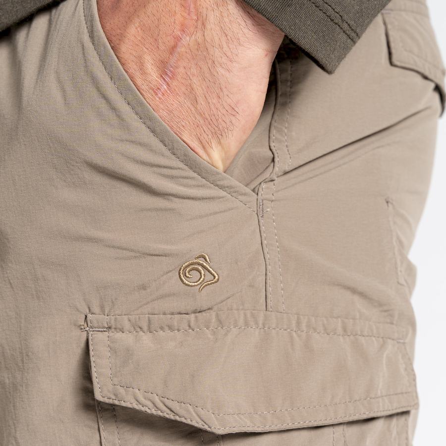 Men's Craghoppers NosiLife Cargo II Trousers Khaki | QVB669ZJ