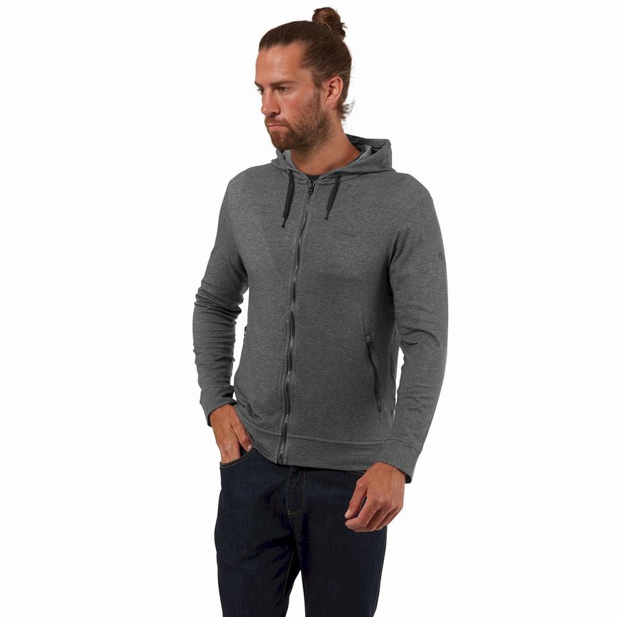 Men's Craghoppers NosiLife Tilpa Hooded T-Shirts Black | TOH3149VK