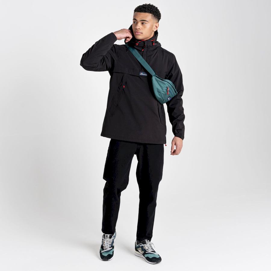 Men's Craghoppers Waterproof Anderson Cagoule Jackets Black | DEC1850TZ
