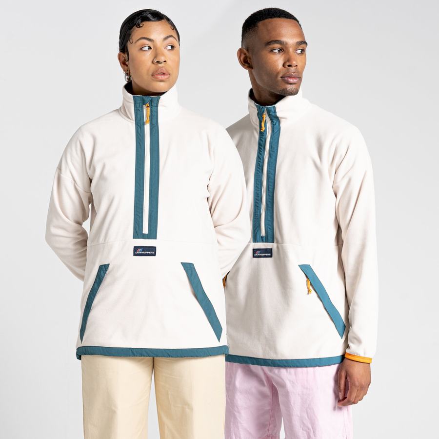Men\'s Craghoppers Welwood Half Zip Sweaters White | IGW352UZ