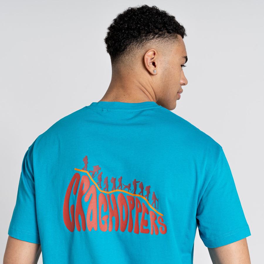 Women's Craghoppers Crosby Short Sleeved T-Shirts Blue | DBV6864KP