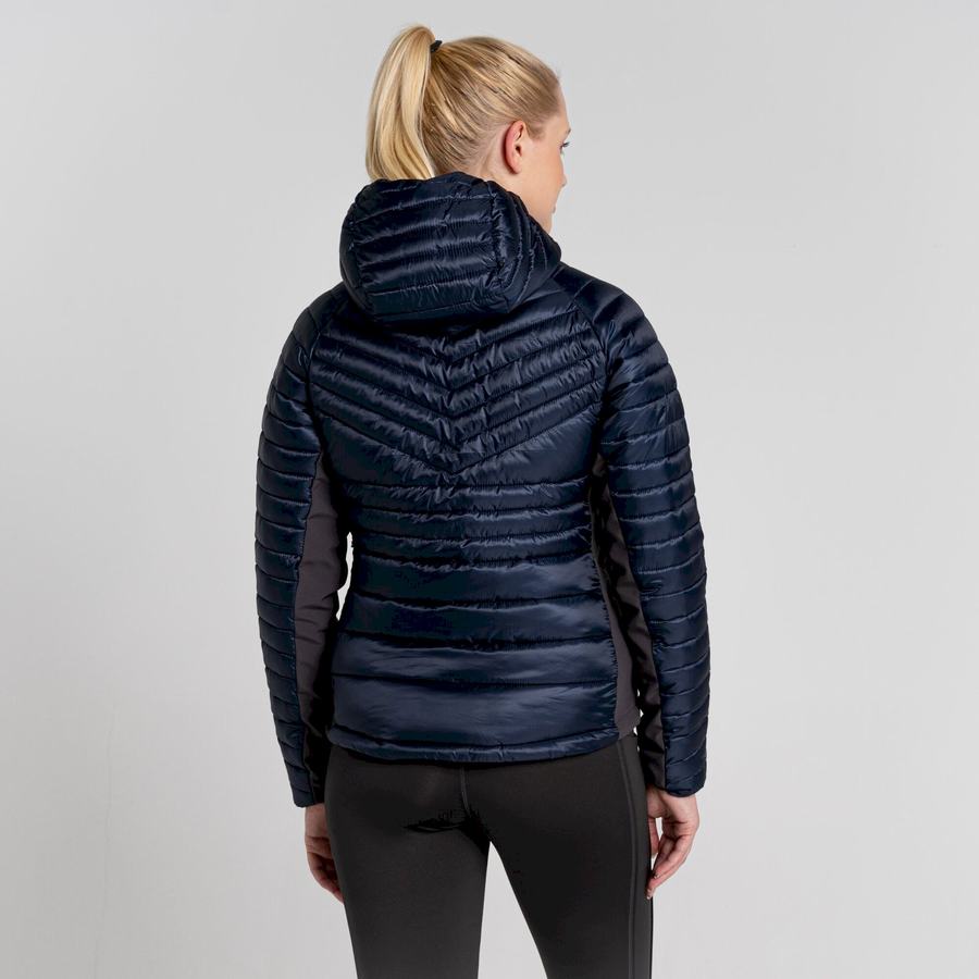 Women's Craghoppers ExpoLite Insulated Hooded Jackets Blue Navy | RSY1322NT