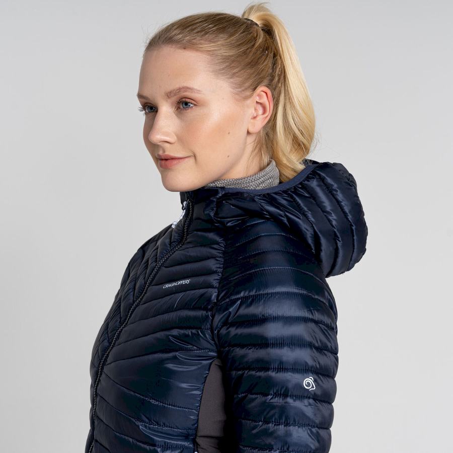 Women's Craghoppers ExpoLite Insulated Hooded Jackets Blue Navy | RSY1322NT