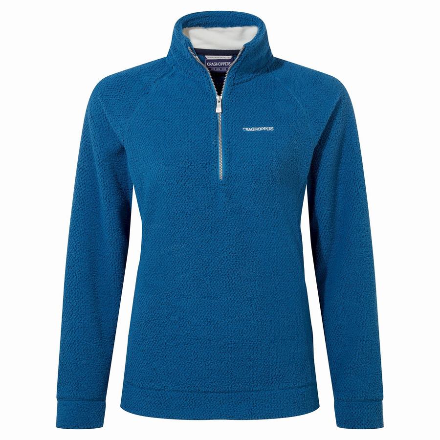 Women\'s Craghoppers Lilian Half Zip Sweaters Blue | VLB4356UP