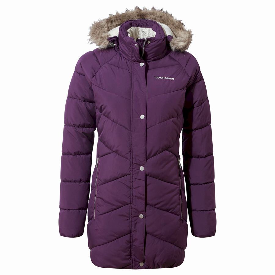 Women\'s Craghoppers Lisby Downlike Jackets Purple | EDM7077JM