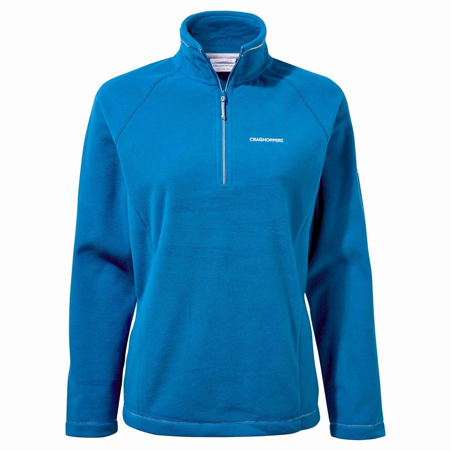 Women's Craghoppers Miska Half Zip Sweaters Blue | FKE7285AG