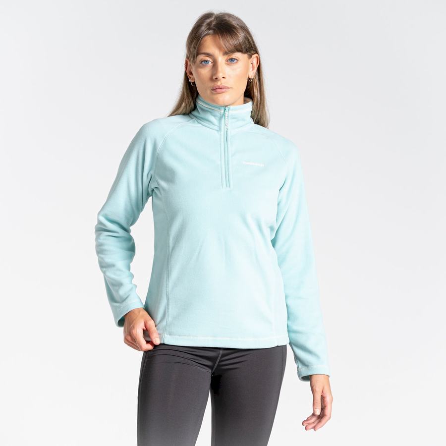 Women's Craghoppers Miska Half Zip Sweaters Green | OYU6149MP
