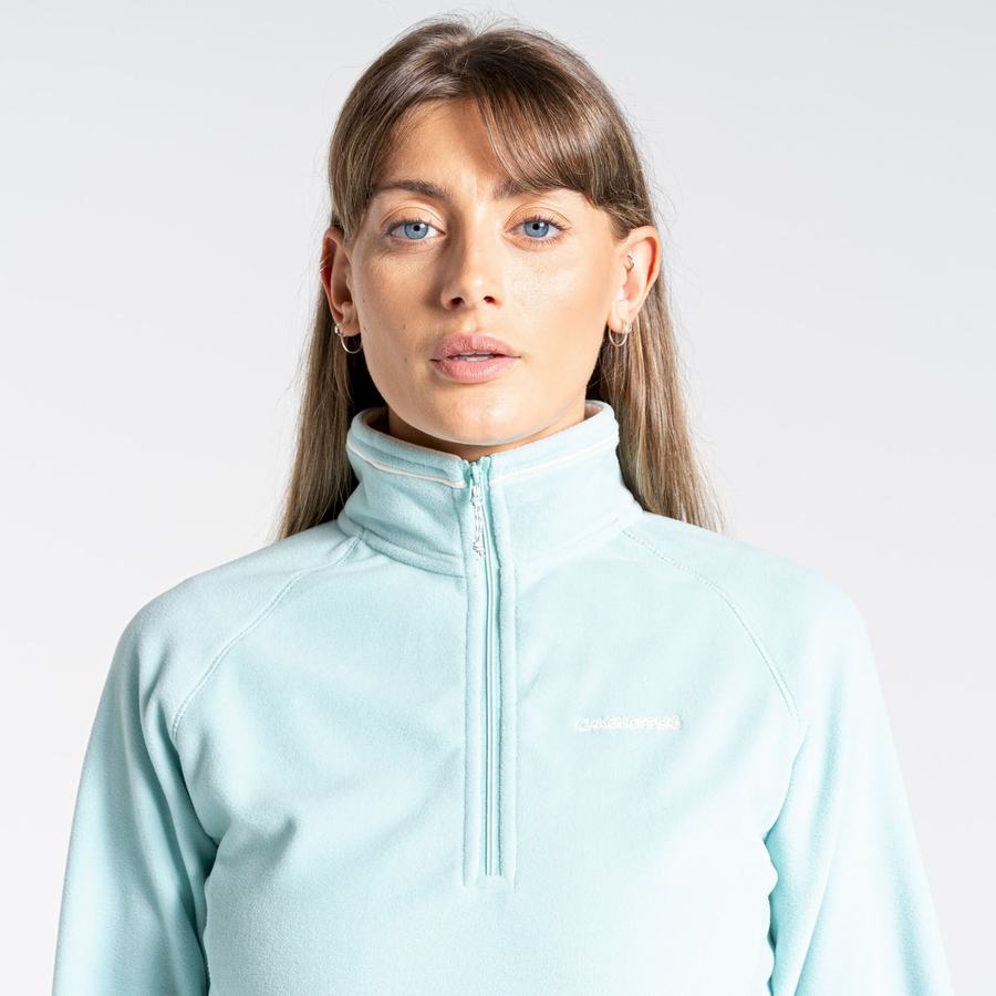 Women's Craghoppers Miska Half Zip Sweaters Green | OYU6149MP