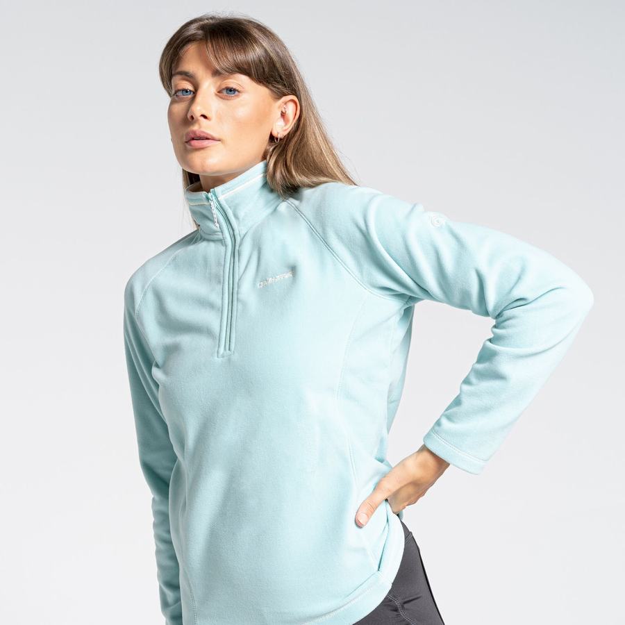 Women's Craghoppers Miska Half Zip Sweaters Green | OYU6149MP
