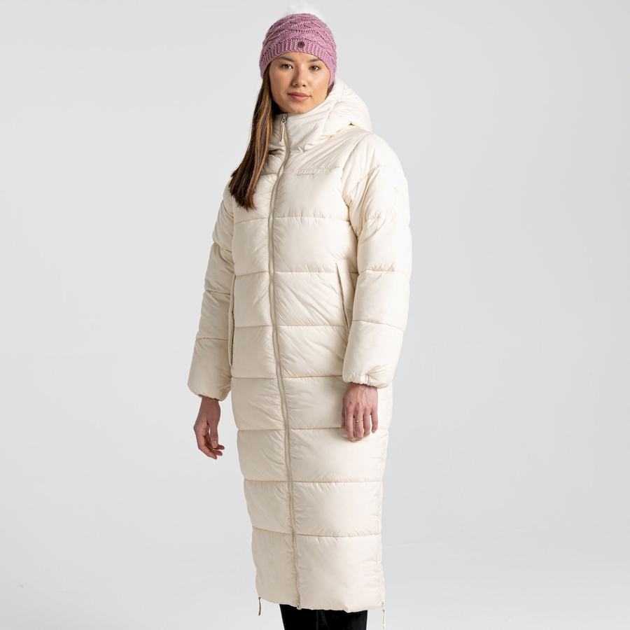 Women's Craghoppers Narlia Insulated Hooded Jackets White | TYE8196EB
