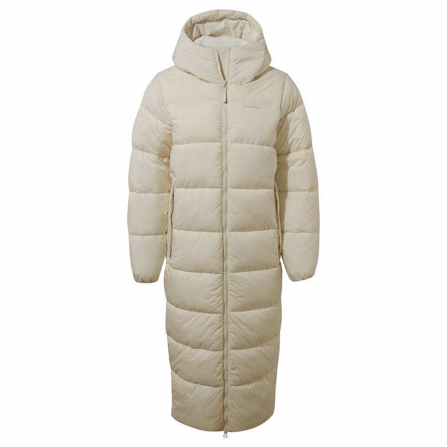 Women\'s Craghoppers Narlia Insulated Hooded Jackets White | TYE8196EB