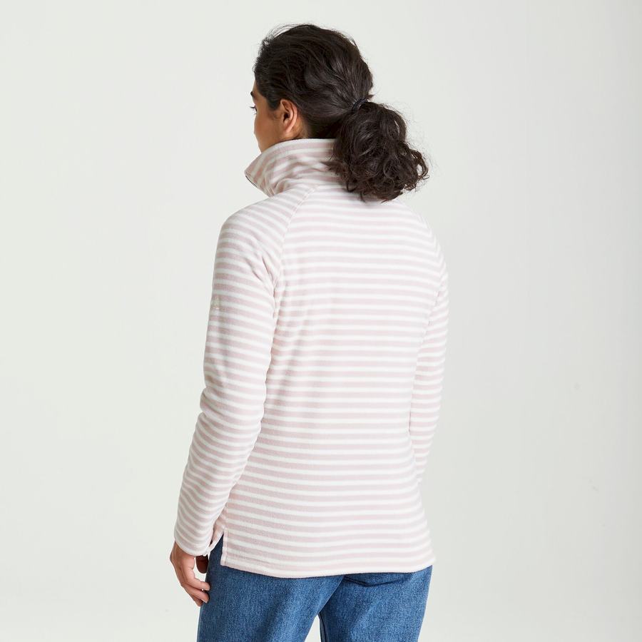Women's Craghoppers Natalia Half Zip Sweaters Purple Stripes | EPH7196ZW