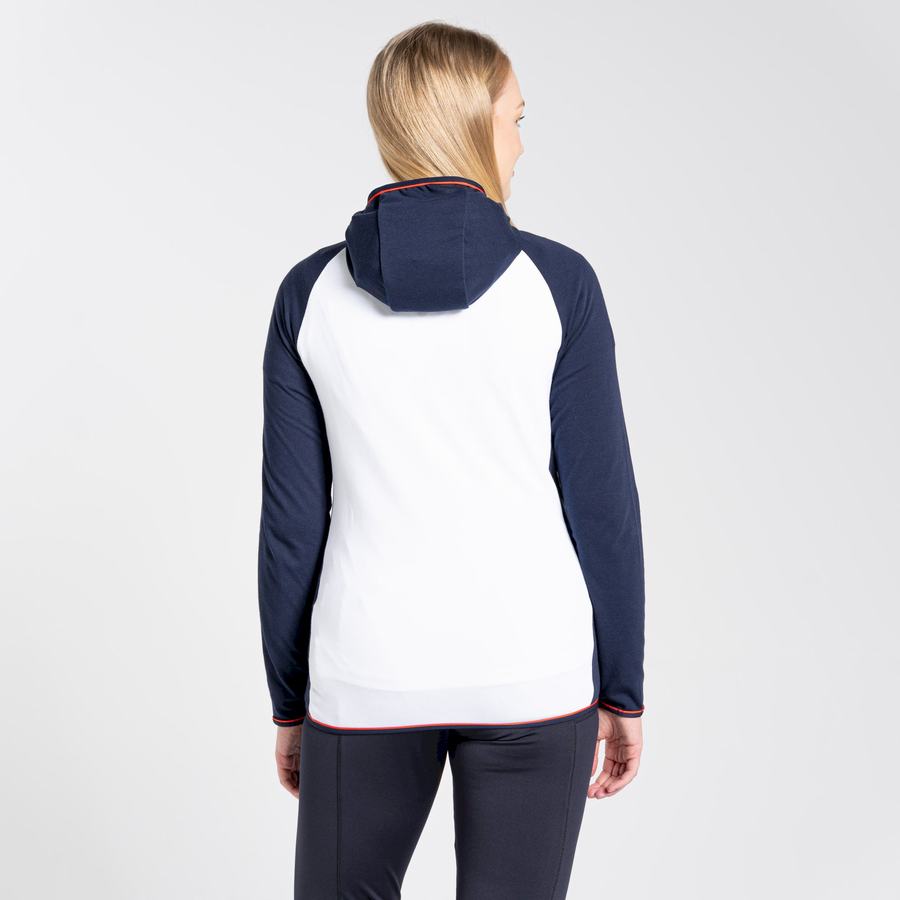 Women's Craghoppers NosiLife Milanta Hooded T-Shirts Blue Navy White | TFC5386DQ