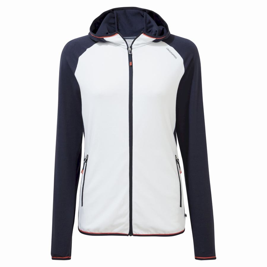 Women\'s Craghoppers NosiLife Milanta Hooded T-Shirts Blue Navy White | TFC5386DQ