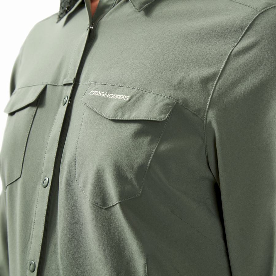 Women's Craghoppers NosiLife Pro III Long Sleeved Shirts Olive | WBO9287SZ