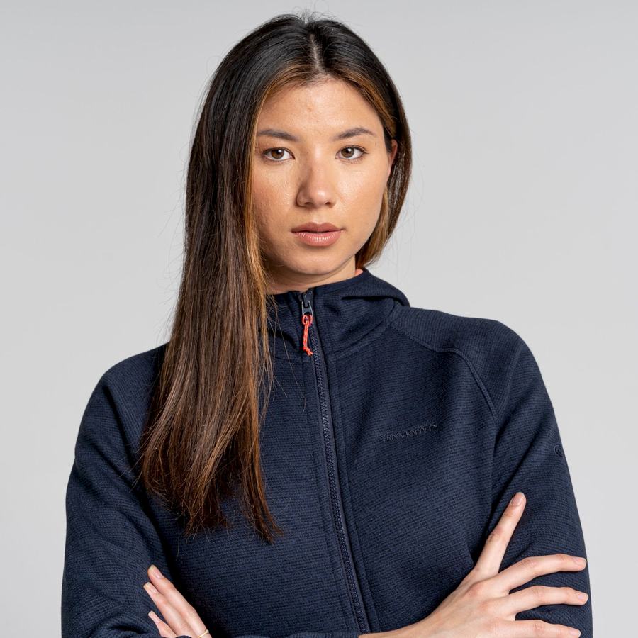 Women's Craghoppers Silvia Hooded Jackets Blue Navy | JNI9895SM