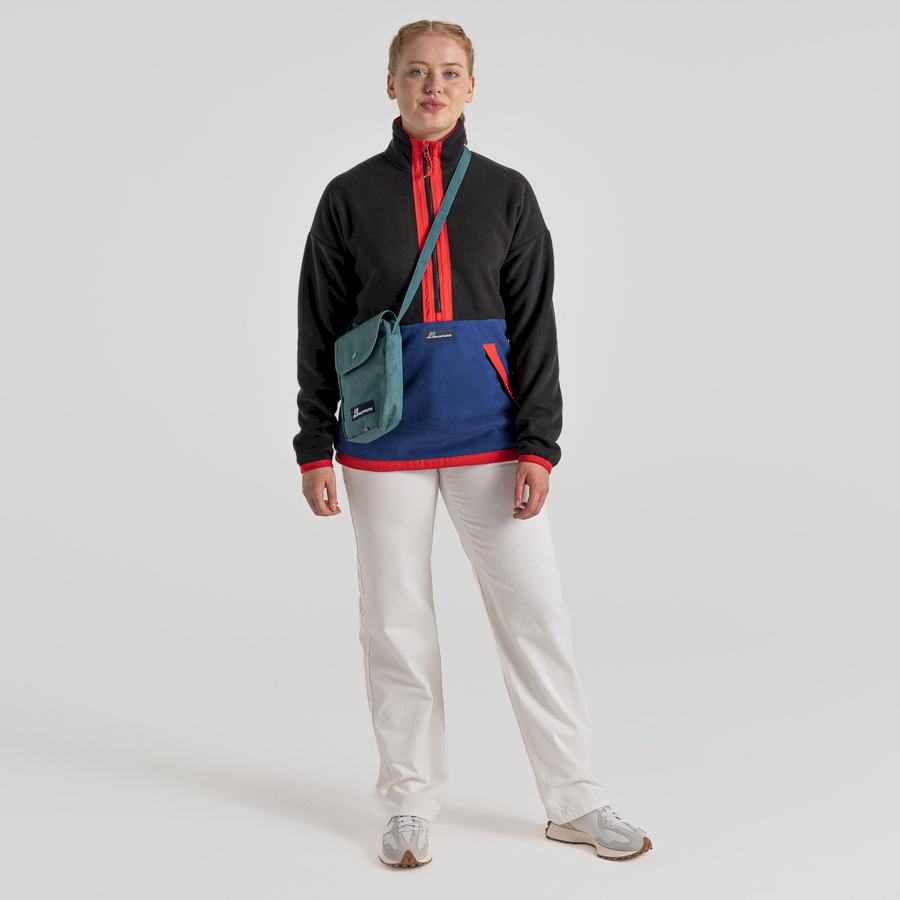 Women's Craghoppers Spindle Half Zip Sweaters Black Purple Blue | LZN369KU