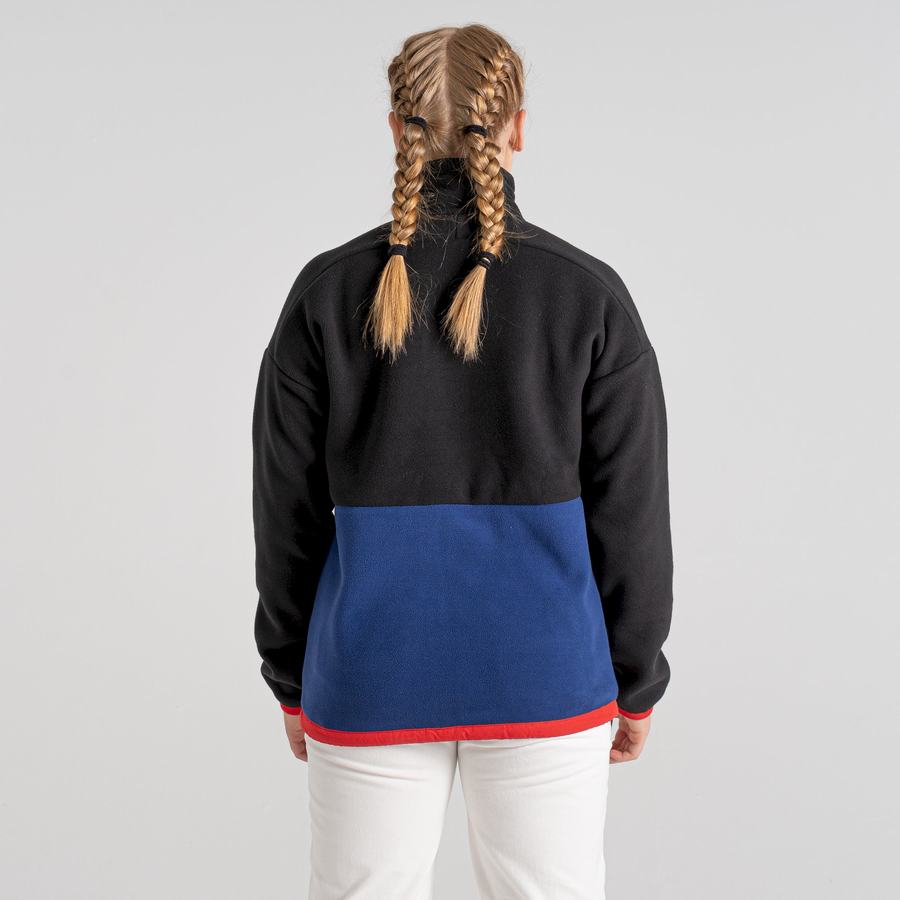 Women's Craghoppers Spindle Half Zip Sweaters Black Purple Blue | LZN369KU