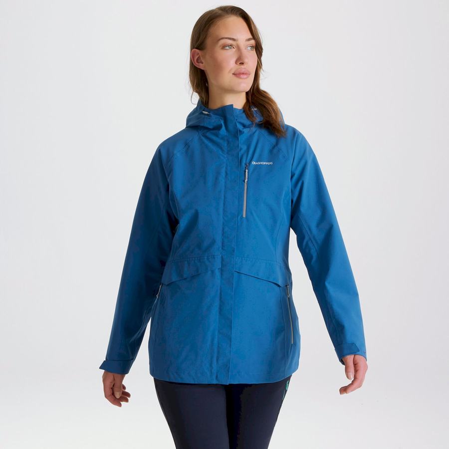 Women's Craghoppers Waterproof Caldbeck Jackets Blue | BLZ7123MK